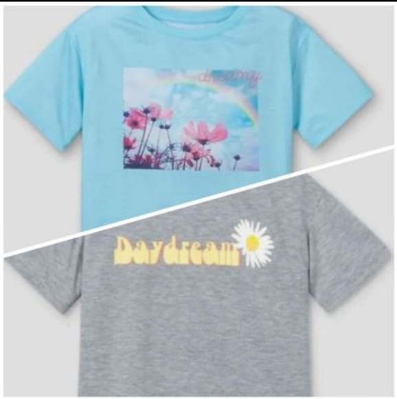 2 New Girls Art Class T-Shirts Size Xs 4-5 Back to School Clothes Summer Tops - Picture 1 of 1